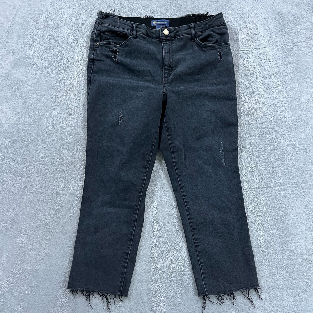 Democracy Ab Solution Jeans Womens 16 Frayed Hem Denim Grunge Distressed
